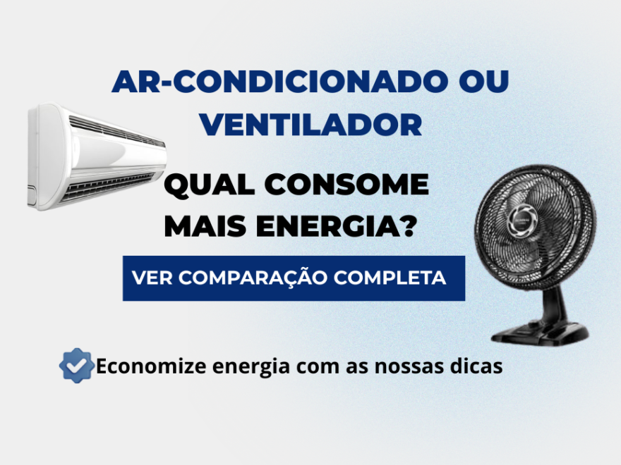 ar condicionado ou ventilador qual consome menos energia